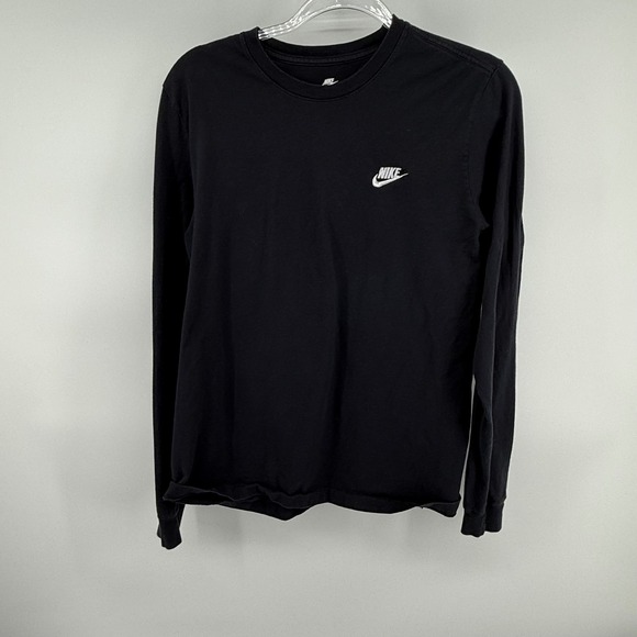 Nike Other - Nike Sportswear Mens Long Sleeve Cotton Tee Black Embroidered Logo Medium